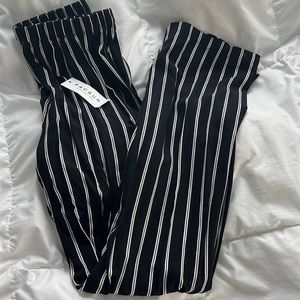 John Galt black striped flowy pants from PacSun